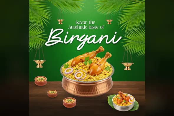 Authentic Biryani Promotion Template
