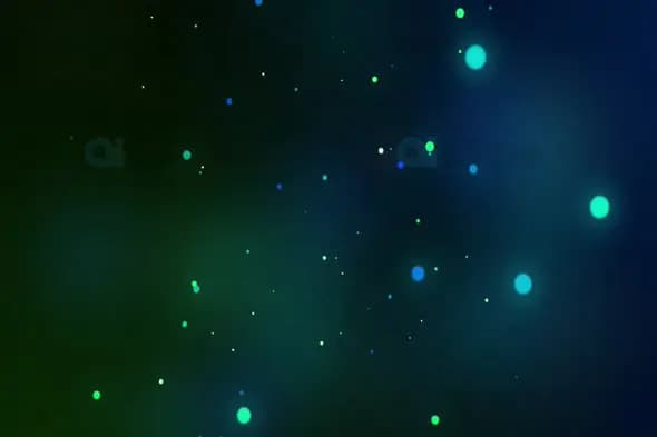 Blue-Green Floating Particles Overlay