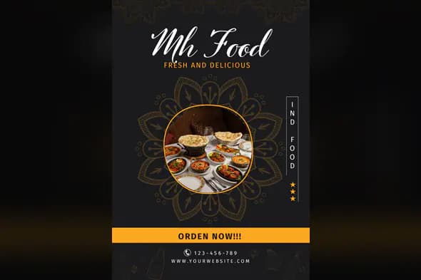Elegant Indian Restaurant Menu Template