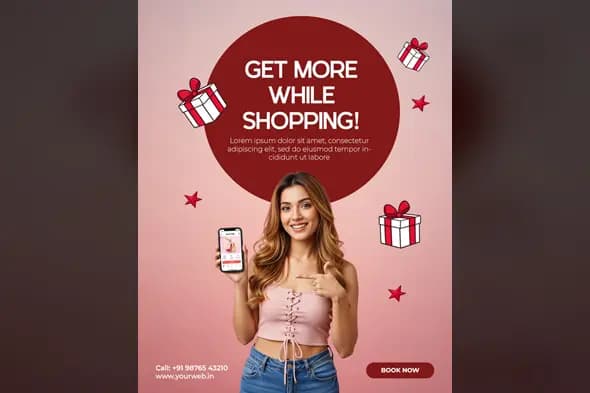 Mobile Shopping Rewards Ad Template