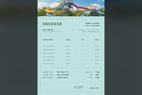 Elegant Gradient Beauty Invoice Design