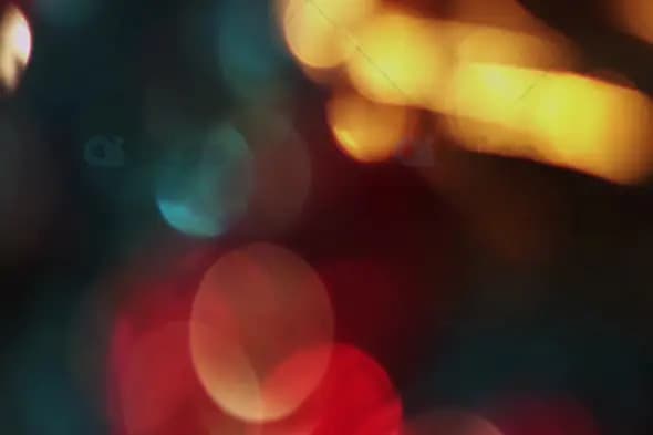 Festive Red, Gold, and Blue Bokeh Lights for Dynamic Motion Graphics