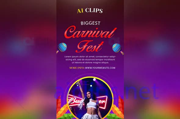 Biggest Carnival Fest Instagram Story PSD Template