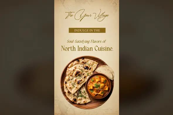 Rustic North Indian Cuisine Ad Template