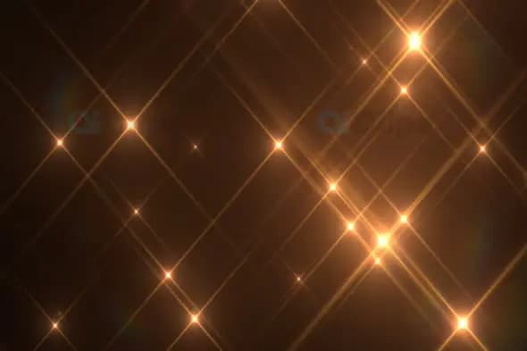 Golden Starbursts with Flares – Elegant Light Particle Effect