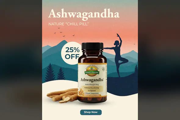 Ashwagandha Supplement Promotion Template