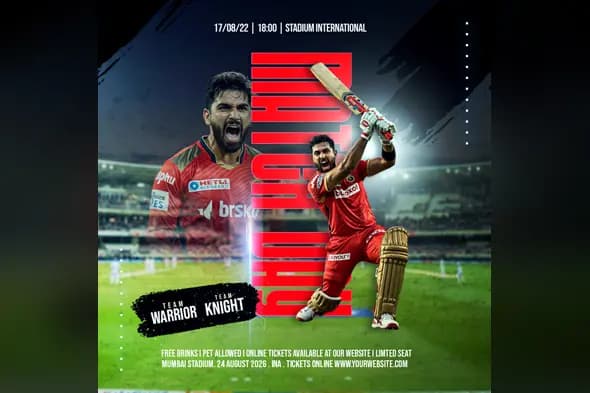 Dynamic Cricket Match Promotional Template