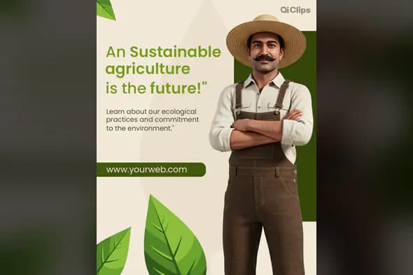 Sustainable Agriculture Awareness Banner PSD Template