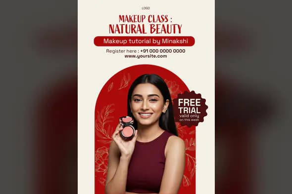 Natural Beauty Makeup Workshop Template