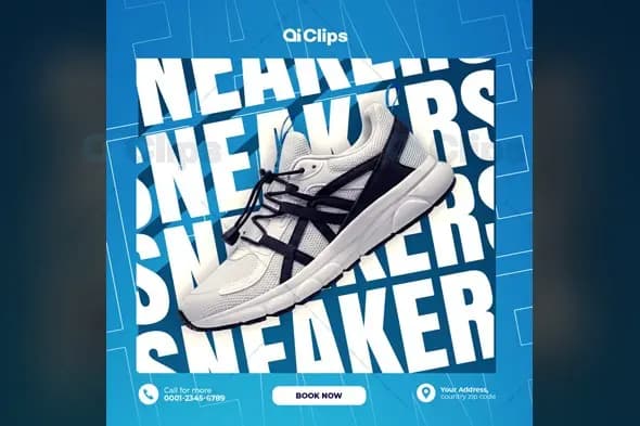 Modern Athletic Sneaker Social Media Template