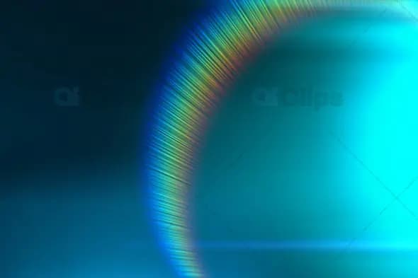 Blue Hypnotic Light with Rainbow Spectrum Halo