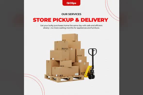 Same-Day Bulky Item Delivery Ad Template