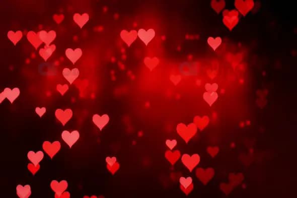 Floating Red Hearts Background Animation