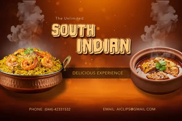 South Indian Cuisine Banner Design
