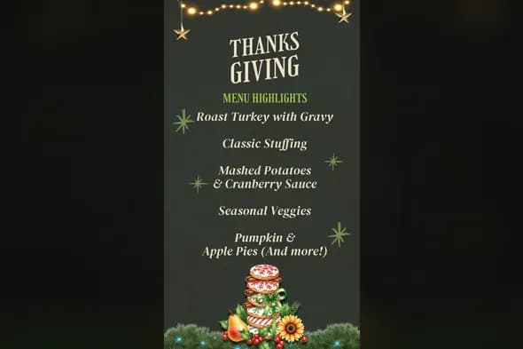 Rustic Thanksgiving Menu Highlights Template