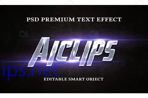 Metallic Silver Glow Text Effect PSD