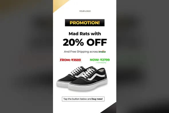 Modern Footwear Sale Story Template