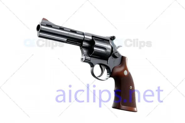 Realistic 3D Revolver Model - Vintage Handgun