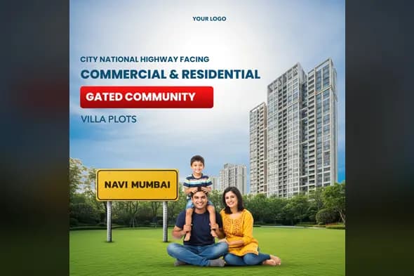 Navi Mumbai Real Estate Promotional Banner Template