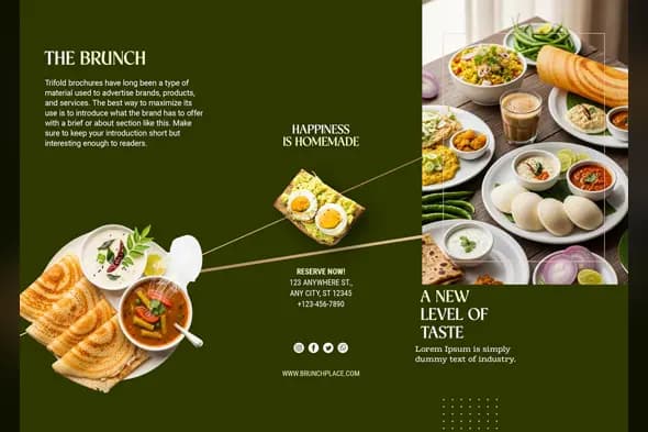 Premium South Indian Restaurant Brochure Template
