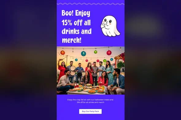 Festive Halloween Party Ad Template