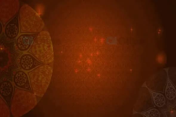 Elegant Brown and Orange Mandala Background with Subtle Sparkles