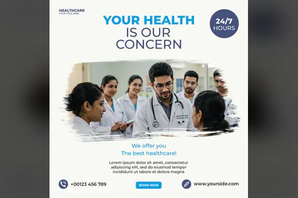 24/7 Healthcare Facility Promotion Template