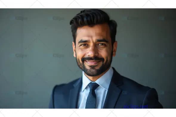 Professional Business Portrait of Smiling Man in Suit