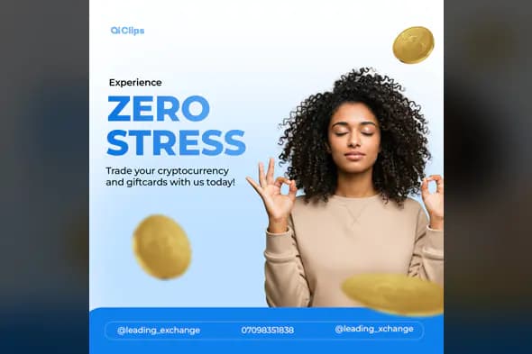 Stress-Free Cryptocurrency Exchange Ad Template