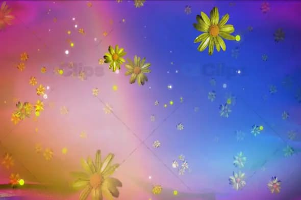 Vibrant Floral Motion Background with Gradient Colors