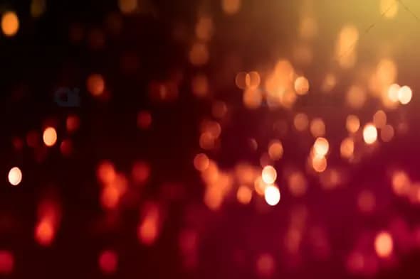 Golden Red Sparkling Bokeh Overlay