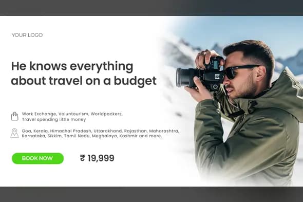 Budget Travel Package Ad Template