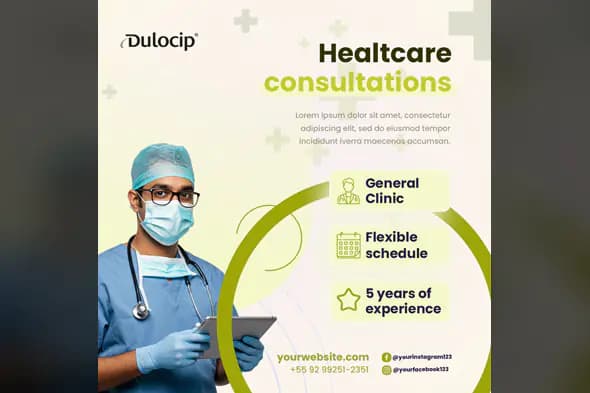 Healthcare Consultation Service Ad Template