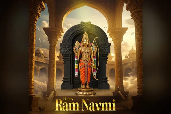Enhanced Majestic Ram Navmi Temple Scene