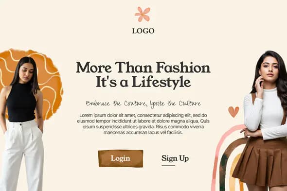 Elegant Fashion Lifestyle Landing Page