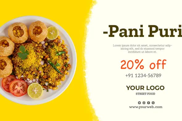 Pani Puri Promo Banner Template