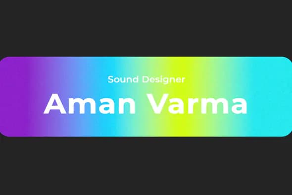 Modern and Vibrant Sound Designer Gradient Text Template