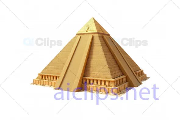 Detailed 3D Ancient Pyramid Illustration