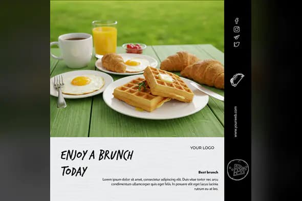 Appetizing Brunch Social Media Template