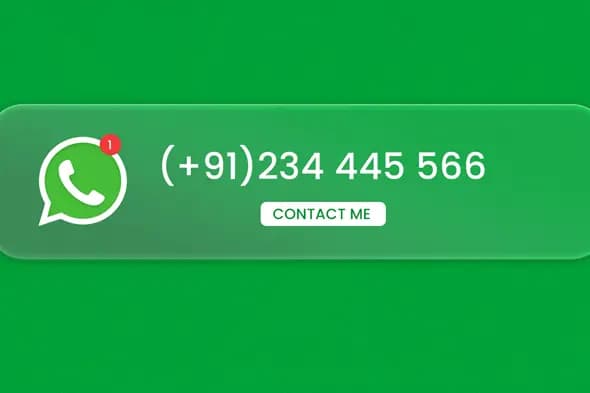 Green Glassmorphism Call Button WhatsApp Contact Template
