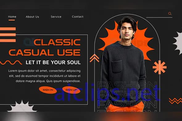 Trendy Fashion Web Banner PSD Template
