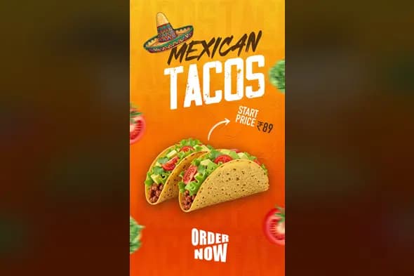 Mexican Restaurant Social Media Ad Template