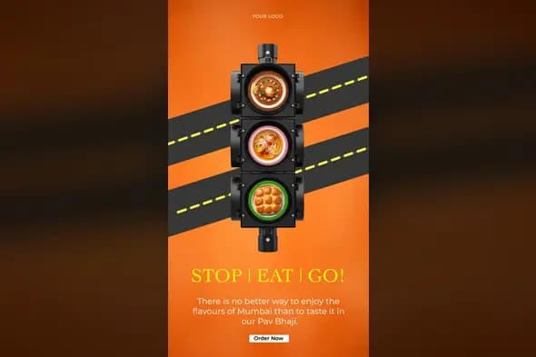Mumbai Street Food Social Media Ad Template