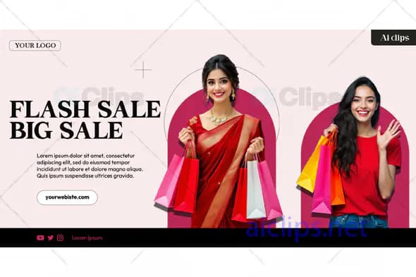 Flash Sale Big Sale PSD Template