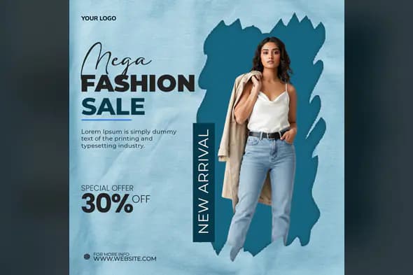 Mega Fashion Sale Promo Template