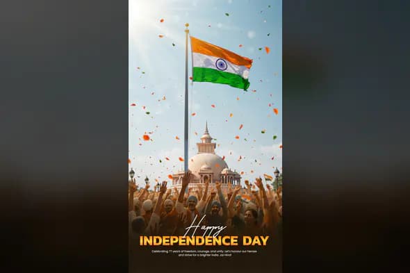 Patriotic Indian Independence Day Celebration