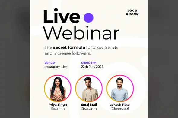 Instagram Live Webinar Promotional Template