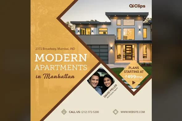 Modern Luxury Apartment Real Estate Social Media Template