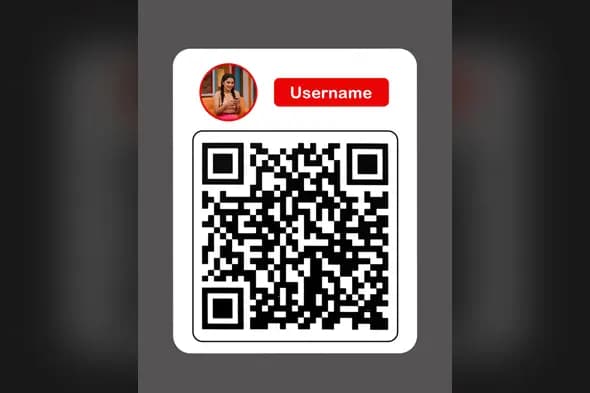 QR Code Template with Custom Username and Photo