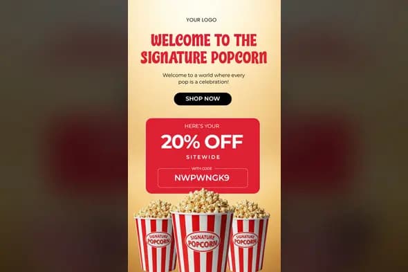 Snack Food Sale & Discount Ad Template
